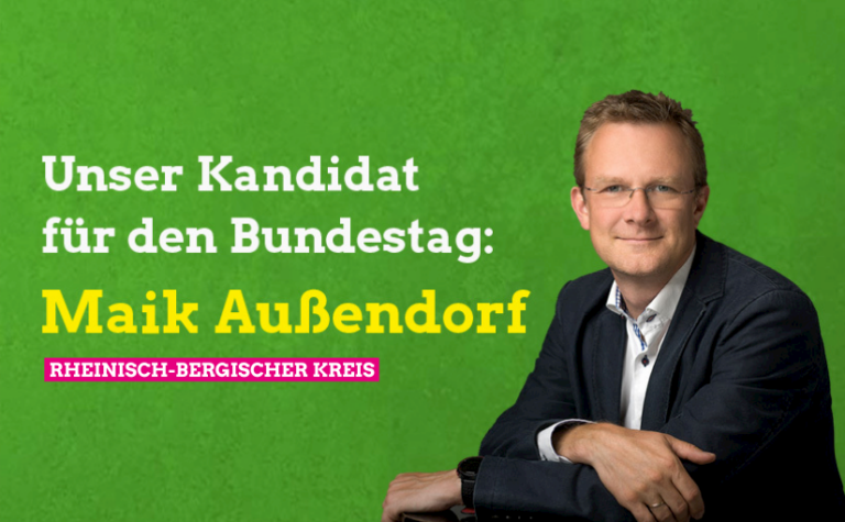 Maik Außendorf will als grüner Direktkandidat für die Bundestagswahl die nachhaltige Wirtschaft in den Mittelpunkt stellen