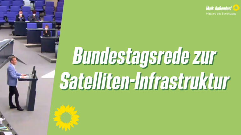 Bundestagsrede zur Satelliten-Infrastruktur