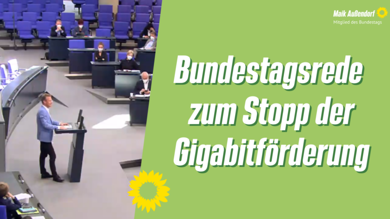 Bundestagsrede zum Stopp der Gigabitförderung