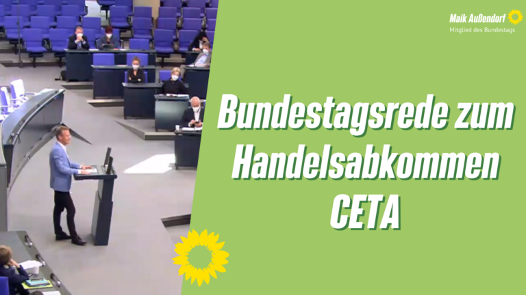 Bundestagsrede zum Handelsabkommen CETA