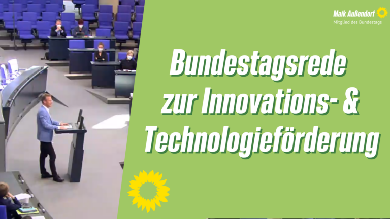 Bundestagsrede zur Innovations- & Technologieförderung