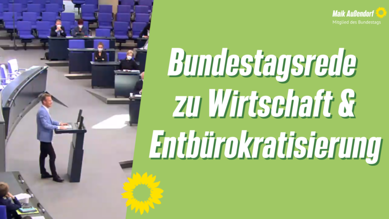 Bundestagsrede zu Wirtschaft und Entbürokratisierung