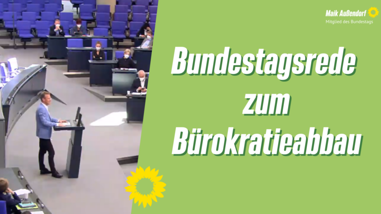 Bundestagsrede zum Bürokratieabbau