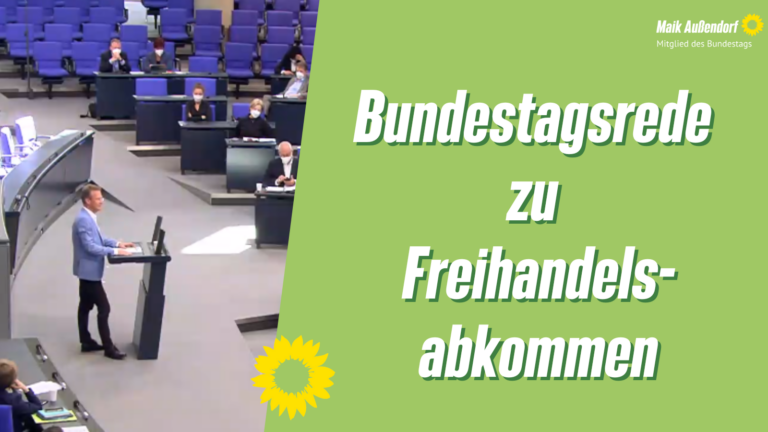Bundestagsrede zu Freihandelsabkommen