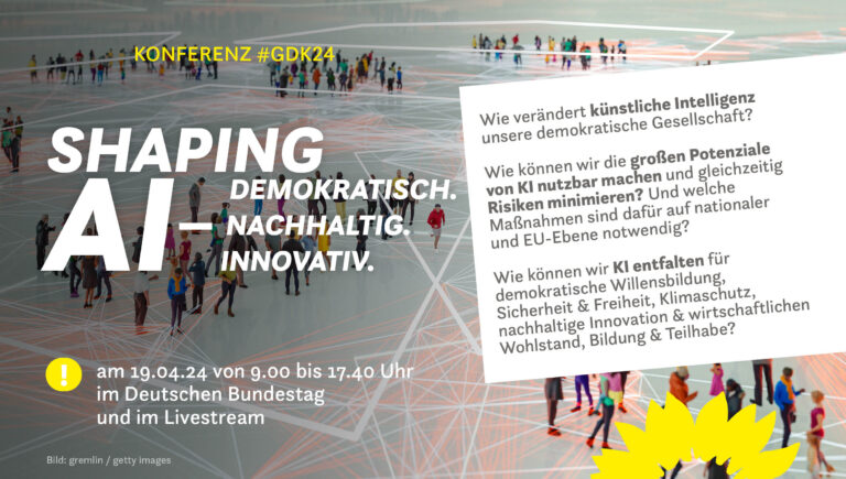 KI-Konferenz der Bundestagsfraktion: Shaping AI – Demokratisch. Nachhaltig. Innovativ.