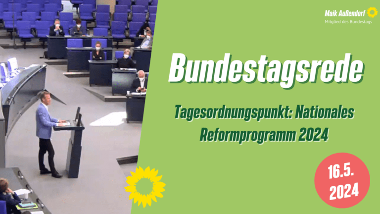 Bundestagsrede zum Nationales Reformprogramm 2024 vom 16.05.2024